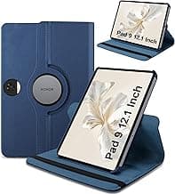 TGK Rotating Cover for Honor Pad 9 12.1 Inch Tablet Leather Flip Case (Dark Blue)