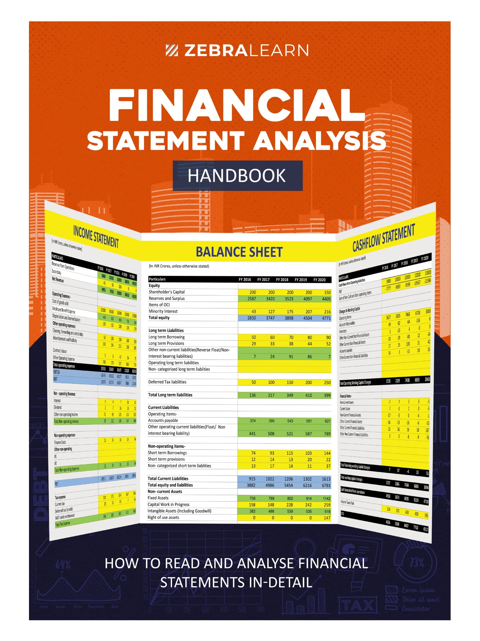 Financial Statement Analysis Handbook: Balance Sheet, Income Statement, Cash Flow Analysis for Finance Students and Professionals | Zebra Learn Books