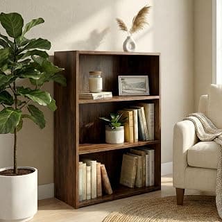 WonderStand FABULA | 3 Tier Book Shelf (FABULA (Walnut DBR))