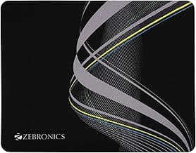 ZEBRONICS MSP-X1 Mouse Pad, for Speed and Precision Operation, Smooth Cloth Surface, Roll and Go, Optimised for All Mouse Sensors, Anti Slip Rubber Base, Surface of 232 x 182 mm