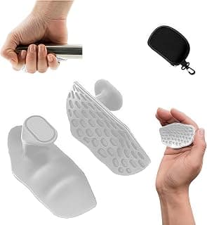 Rubber Gym Grips Fingerless Workout Grips - Ergonomic Rubber Hand Protector Gloves For Weight Lifting, Pull-Ups, Gym Training And Exercise, For Men And Women (Gray)