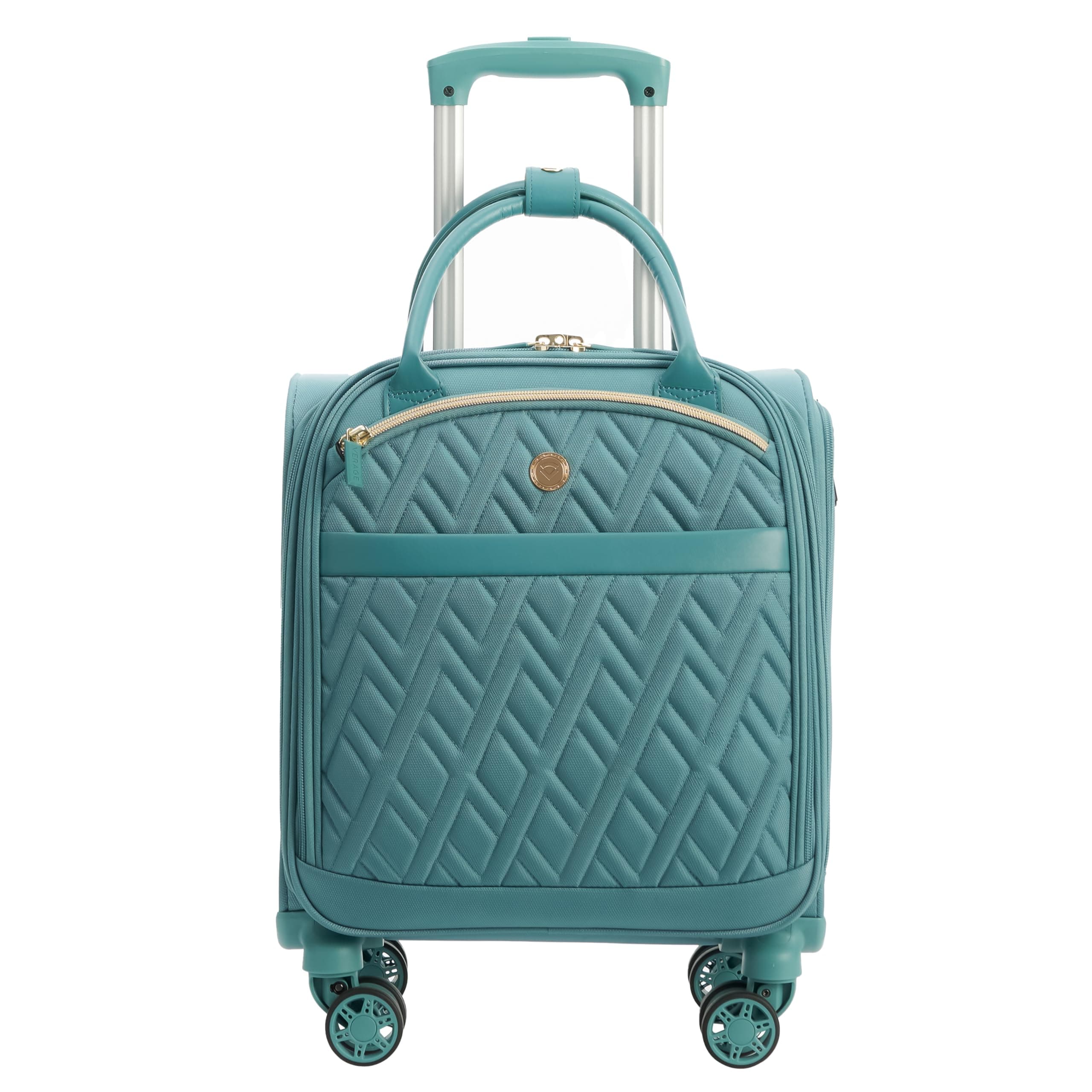 Verage Underseat Carry On Luggage with Spinner Wheels, Misty Aqua, Women's Underseat, Women's Underseat Carry on Luggage with Spinner Wheels