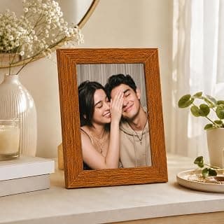 Art Street Synthetic Wooden Single Table Rectangular Photo Frame for Home, Living Room, Study Room & Office Decor Tabletop (Color: Brown, Size: 4x6 Inch)