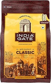 India Gate Gold Standard Classic Basmati Rice 1 Kg | 2 Years Aged | Extra Long Grains