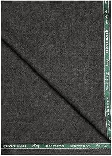 Raymond Fabrics Raymond Fabrics Raymond Men'S Poly Viscose Solid Unstitched 1.2M Trouser Fabric (Dark Grey, All Weather Fabric)