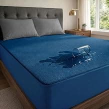 Premium 100% Waterproof Mattress Protector King Size, 72x72 Inches | Breathable and Hypoallergenic Ultra Soft Fitted Bed Protector Cover 72"x72" - King, Royal Blue