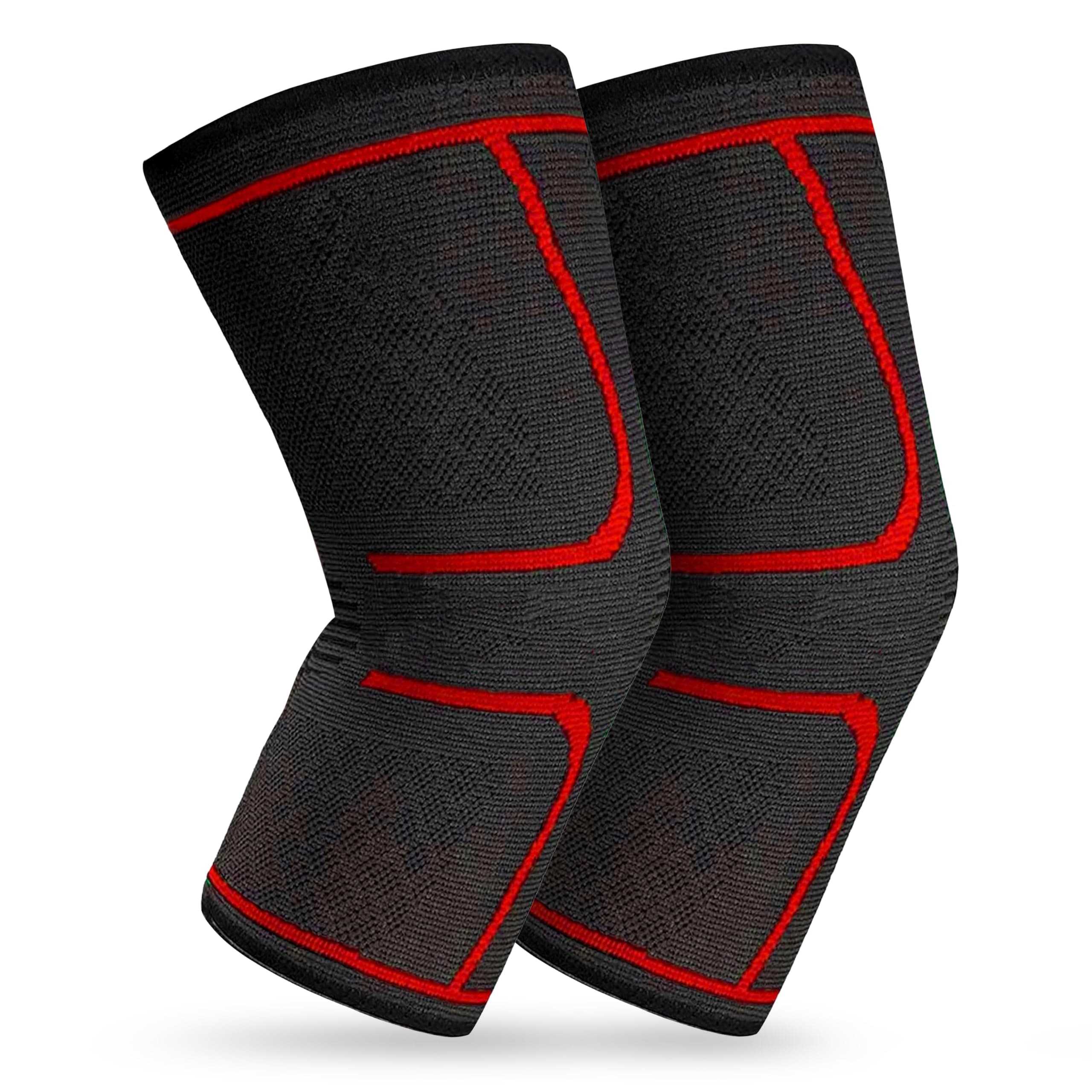 Lifelong Athletics Knee Compression Sleeve Support for Men & Women – Knee Brace for Pain Relief, Arthritis, Running, Gym, Weightlifting, Sports, Injury Recovery, and Joint Support (Size-M) (1Pair)