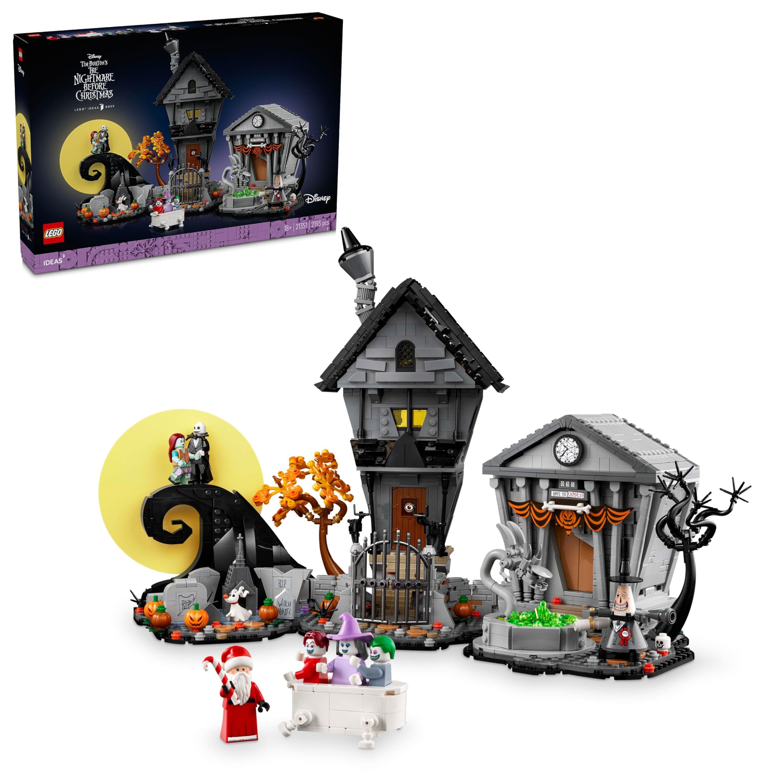 LEGO Ideas The Nightmare Before Christmas Diorama Kit 21351 (2193 Pieces)