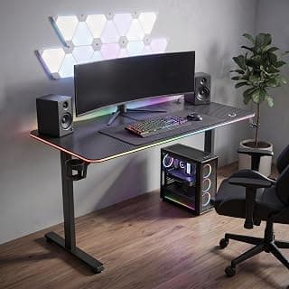 Green Soul Blaze X Smart Gaming Table | 18mm Thick Top | Full Frame RGB | Headphone Hook & Cup Holder | Computer Table, Workstation, Home Office Desk| 1 Year Warranty | (Black,1200 x 600 Top)