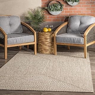 Cotton Rectangular Carpet 4x6 Feet Beige Mix Color | Premium Handmade Braided Cotton Rug | Soft & Durable Area Carpet for Living Room Bedroom | Eco-Friendly Home Décor