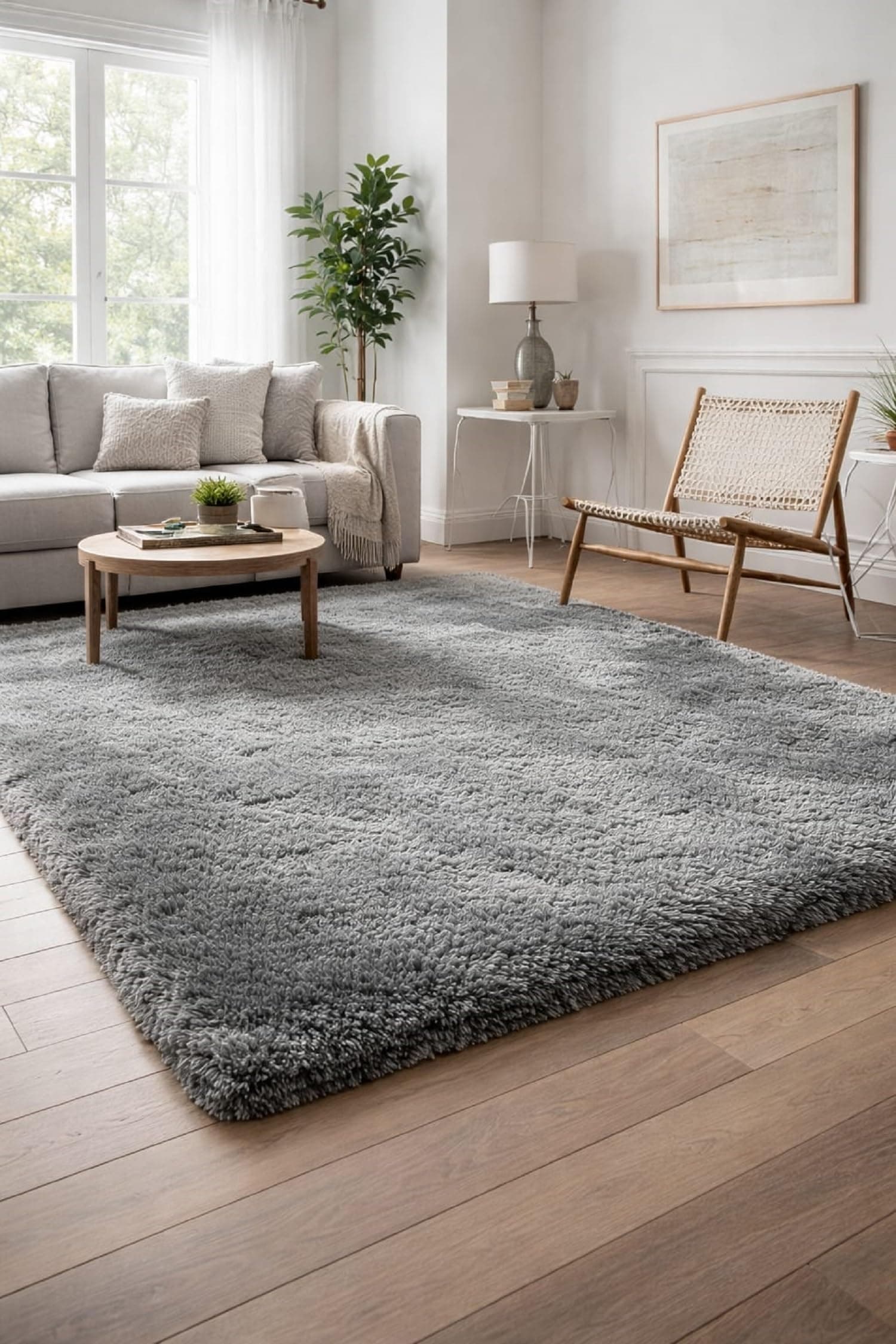 ARSLA RUGS Fluffy Rug for Living Room Ultra-Soft Fur Shaggy Carpet for Bedroom, Handwoven Shag for Cozy Home Decor, Perfect Area Rugs for Hall,Durable, Ideal Carpet for Kids Room 4 Feet by 6 Feet.