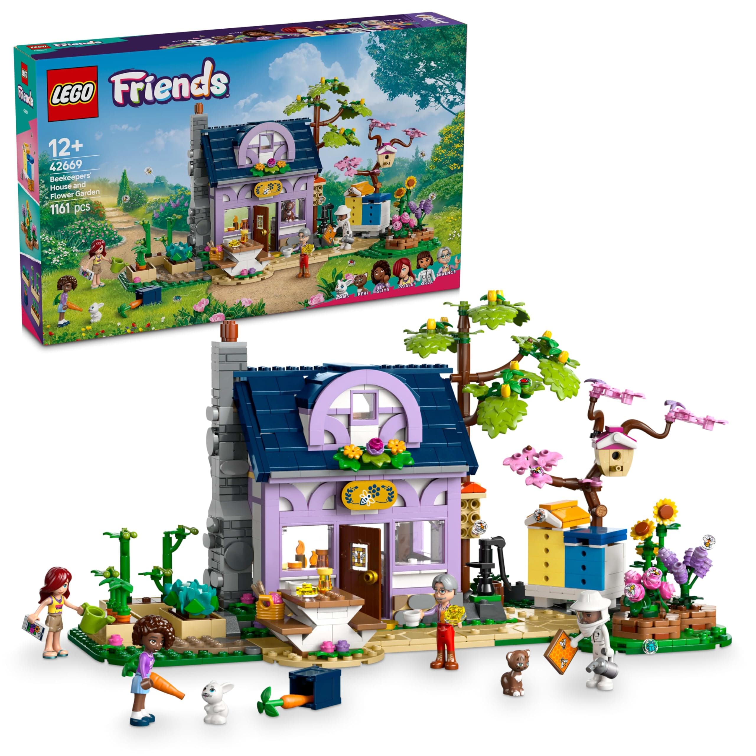 LEGO Friends Beekeepers’ House and Flower Garden Building Kit 42669 Building Blocks Toys for 12+ Gift for Boys and Girls