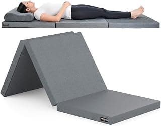 FOVERA Back Pain Relief Foldable Mattress (Single Bed), Premium High Resilience Foam Folding Mattress for Floor Sleeping, Guest & Travel Bed | Portable, Compact & Easy to Store (75 x 28 x 2.5 Inch)