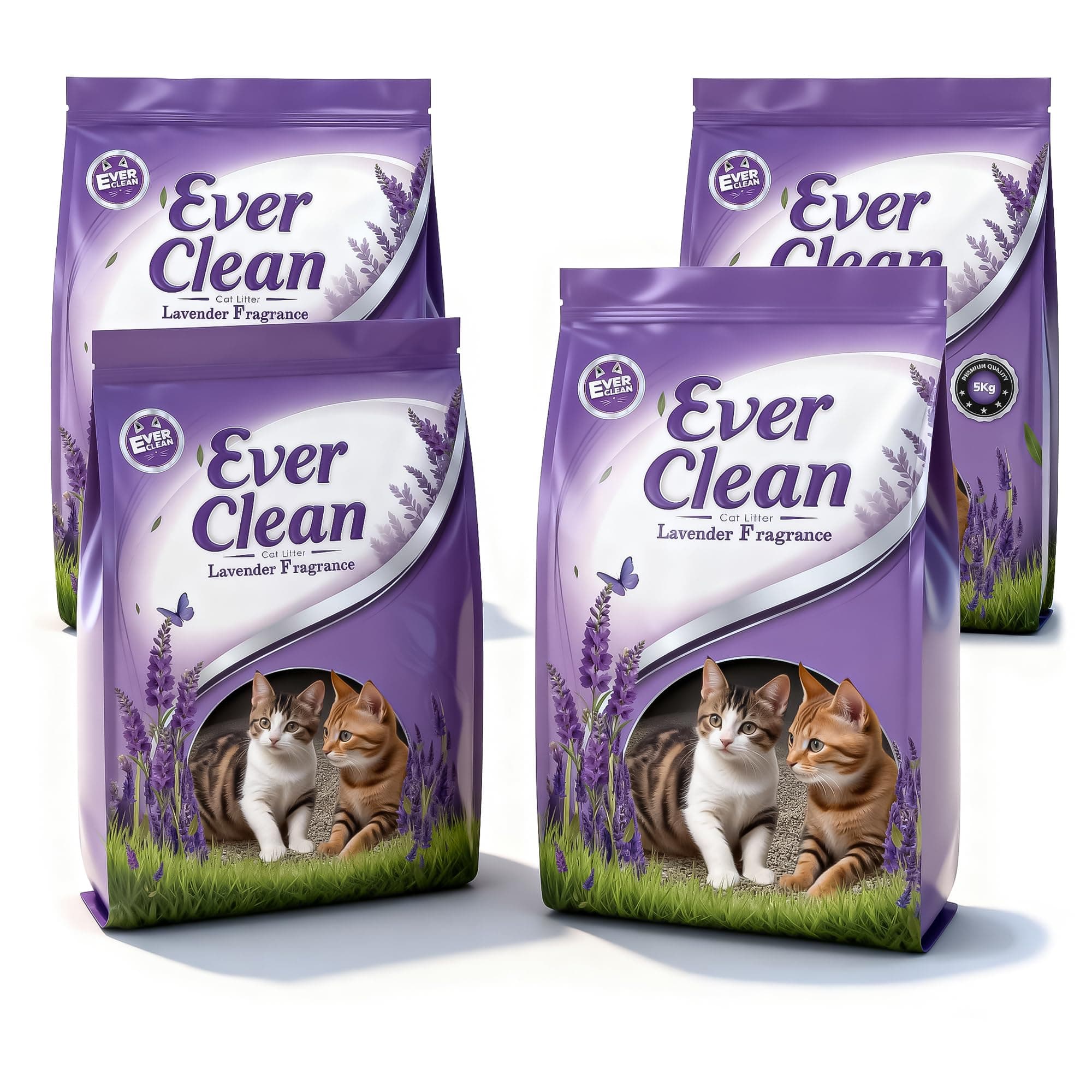 Ever Clean Lavender Aroma Cat Litter – 20 KG Pack | Super Fast Clumping, Fresh Floral Scent, 99% Dust-Free, Long-Lasting Odor Control