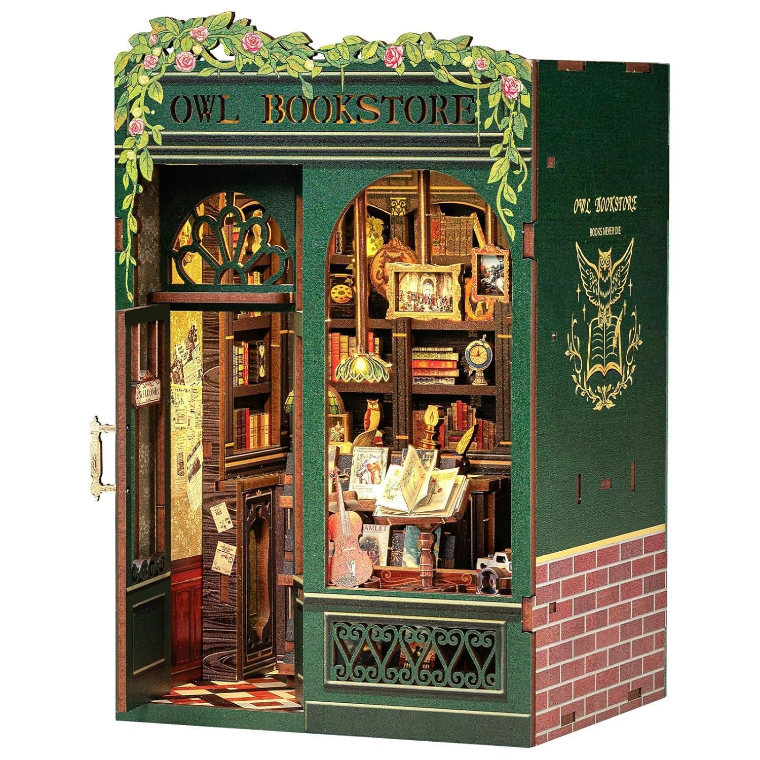Book Nook Kit – DIY 3D Miniature Wooden Dollhouse Puzzle for Adults & Teens, Bookshelf Decor, DIY Mini House, for Christmas, Birthday, or Anniversary