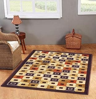 Status Contract 3D Printed Carpet Rug Runner for Bedroom/Living Area/Home with Anti Slip Backing (4 X 6 Feet-Medium, Multi)-Pack of 1, Rectangular