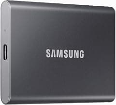 Samsung T7 1TB, Portable SSD, up to 1050MB/s, USB 3.2 Gen2, for Photography, Gaming, Students & Professionals, External Solid State Drive (MU-PC1T0T), Blue