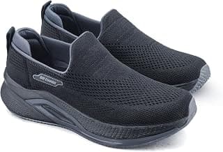 ASIAN Wonderwalk Pro-14 Men’s Walking Shoes | Lightweight Slip-On Sports Sneakers | Breathable Knit Mesh | Memory Foam Shoes with Anti-Slip Grip Sole