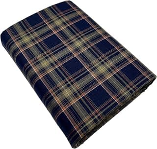 JHABAK'S Cotton Blend Unstitched Checkered Fabric for Men - 2.35m Shirt Piece / 3m Kurta Piece - Width 36 Inches