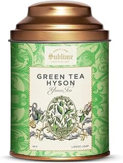 Sublime Green Tea Hyson Loose Leaf Premium Tea - 50g, Helps in Weight Management and Boosting Immunity