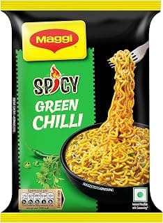 MAGGI Spicy Green Chilli Noodles, Spicy Green Chilli Flavour, Instant & Easy Snack, 62g Pack