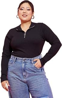 SASSAFRAS Curve Women Front Zipper Regular Top