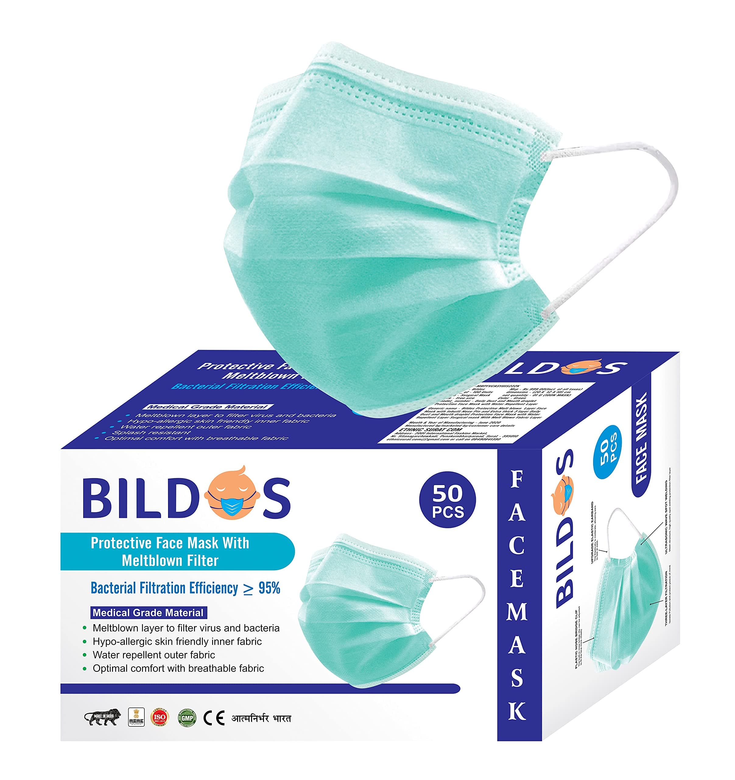 Bildos Anti-Pollution Masks WIth Nose clip