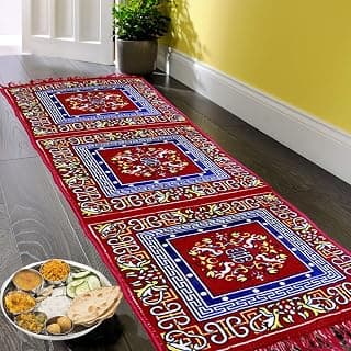 Heart Home Cotton Velvet Bed Side Runner (6 Feet x 2 Feet, Maroon) CTHH5804