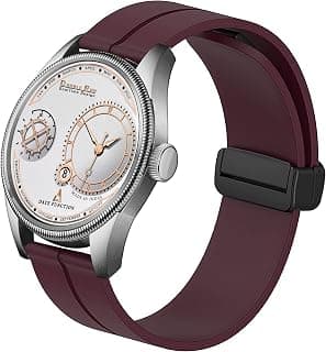 DOUBLERUN DOUBLERUN Chonograph Date Function Analoge Silicone Magnetic Belt Watch for Men, Series S-170-48
