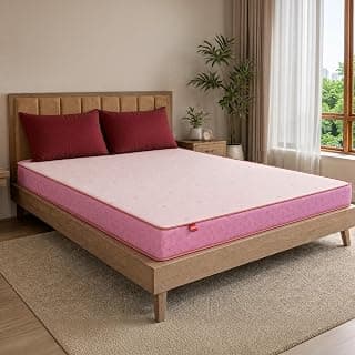 Kurlon Dual Plus Mattress | Queen Size 78x60x8 Inches | Medium Soft & Firm Adaptive Dual Comfort | Reversible Two-Sided Comfort | Soft Knitted Fabric Cover | Better Airflow Comfort | 10 Years Warranty