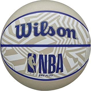 Wilson NBA DRV Plus Dazzle Camo Outdoor Basketball - Beige/Blue, Size 7-29.5"