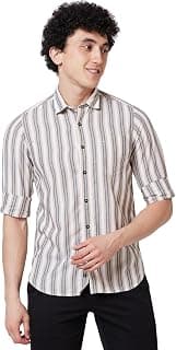 Colorplus Men's Striped Slim Fit Shirt