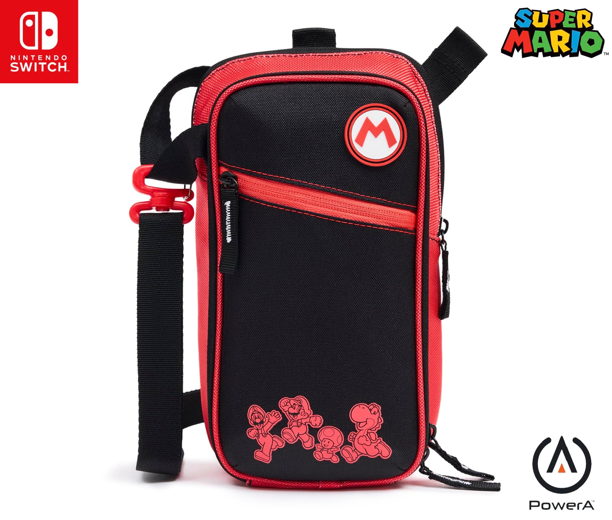 PowerA Crossbody Bag for Nintendo Switch, OLED or Lite With Accessories Storage, Mario and Friends (Officially Licensed)