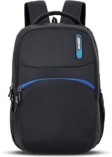 American Tourister Dolph+ 02 | 33L Backpack | 17" Laptop Bag | 3 Compartments | College & Office Backpack for Men and Women | Black | 1 Year Global Warranty
