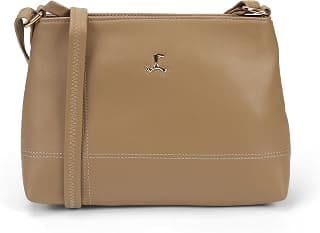 Mochi Women Casual PU Soft Body Zipper closure Solid Sling Bag