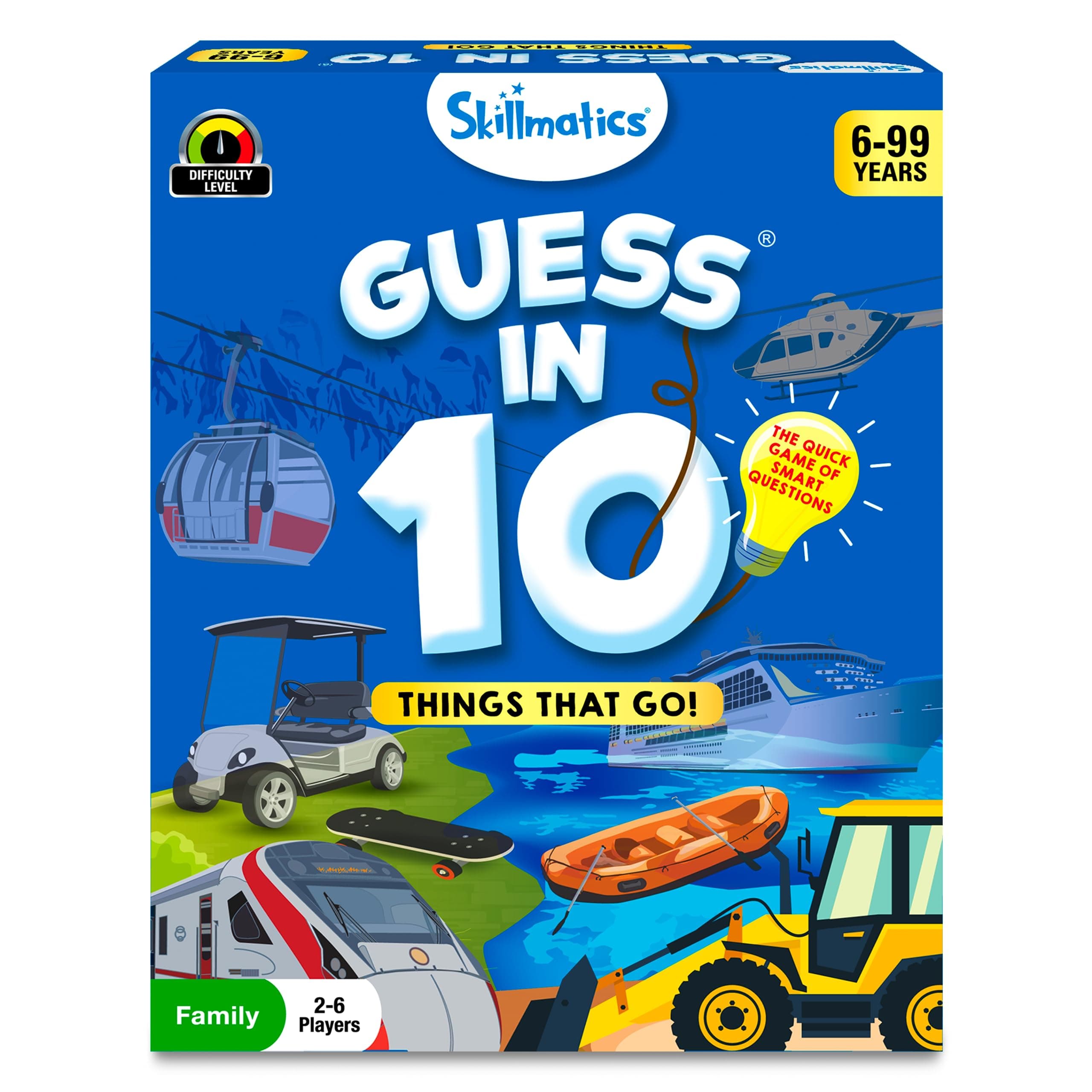 Skillmatics Card Game - Guess in 10 Things That Go, Gifts for 6 Year Olds and Up, Quick Game of Smart Questions, Fun Family Game