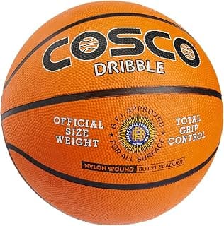 Cosco Original Nylon Dribble Basket Balls (Orange, Size 7)