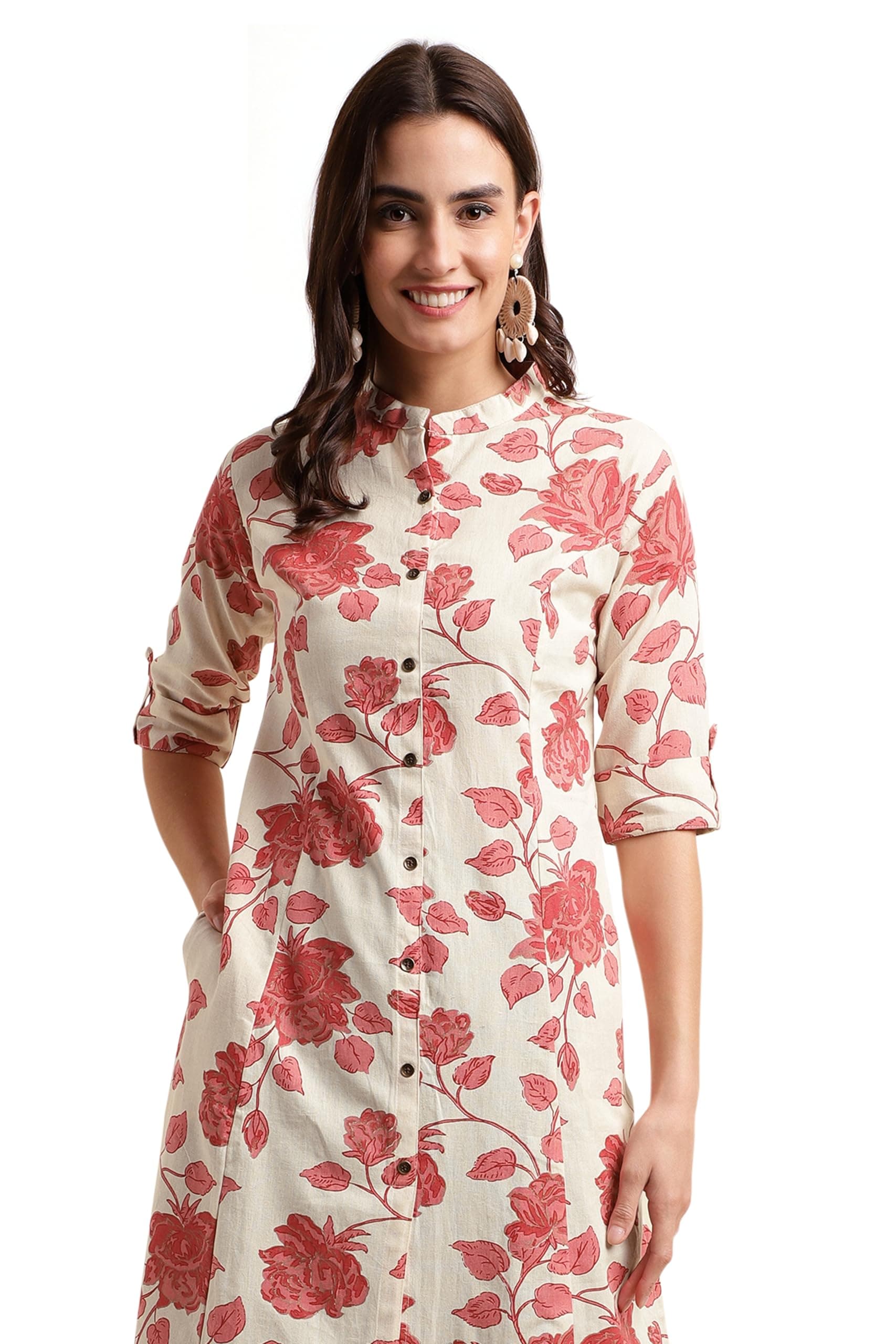 MIRCHI FASHION Women Rayon Sequin Embroidery and Polka Dots Print Straight Kurta