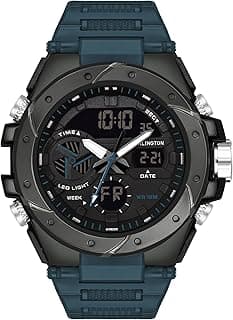 Carlington Analog-Digital Sports Watch Chronograph, Dual Time,Alarm, Stopwatch, Calendar, Water-Resistant, Shock-Resistant, Back Light Display. The Perfect Watch for Men-CT9140 Series