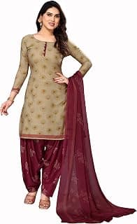 Yashika Women's Crepe Printed Unstitched Salwar Suit Dress Material With Dupatta(NEW-RINKY CHIKU)