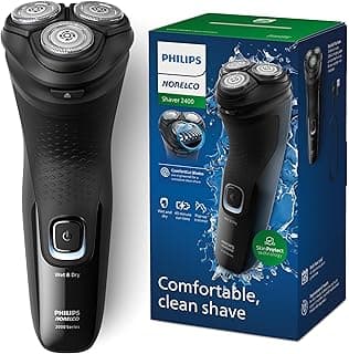 Norelco Male Philips Shaver 2400, Rechargeable Cordless Electric Shaver With Pop-Up Trimmer, X3001/90, Black