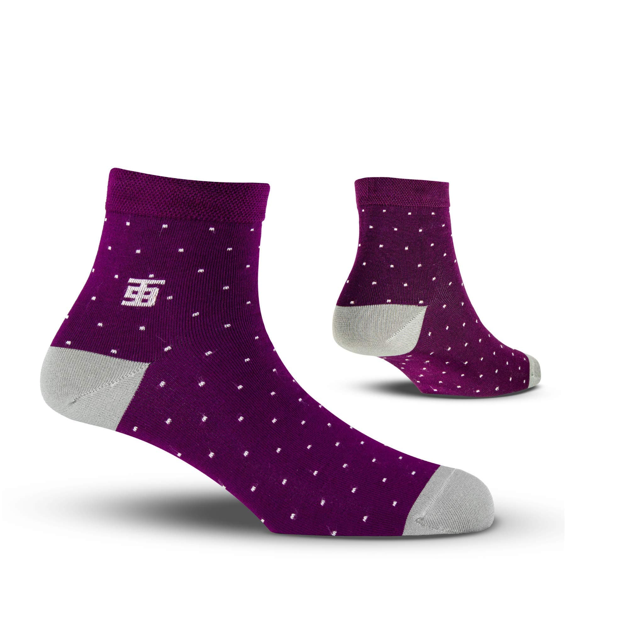 SockSoho Premium ankle length Cotton Socks for Men | Royal Edition (Material : Scottish Lisle Cotton | Color : Violet | Size UK (7-12) | Length : Ankle length)