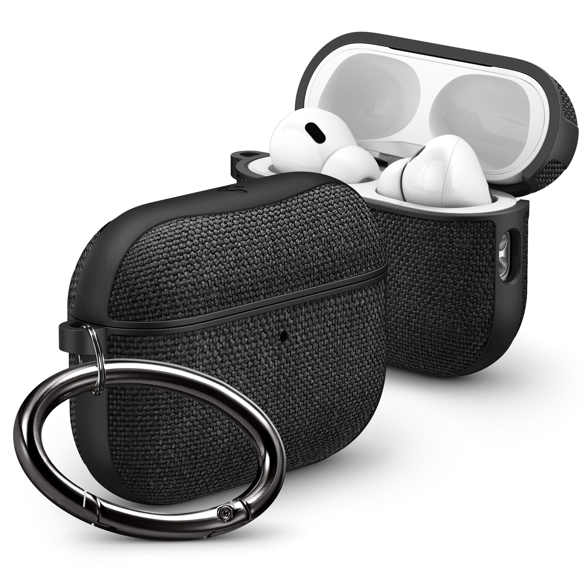 Spigen for AirPods Pro 3 Case, Carabiner Included, Premium Fabric Light & Compact, (Urban Fit) - Black