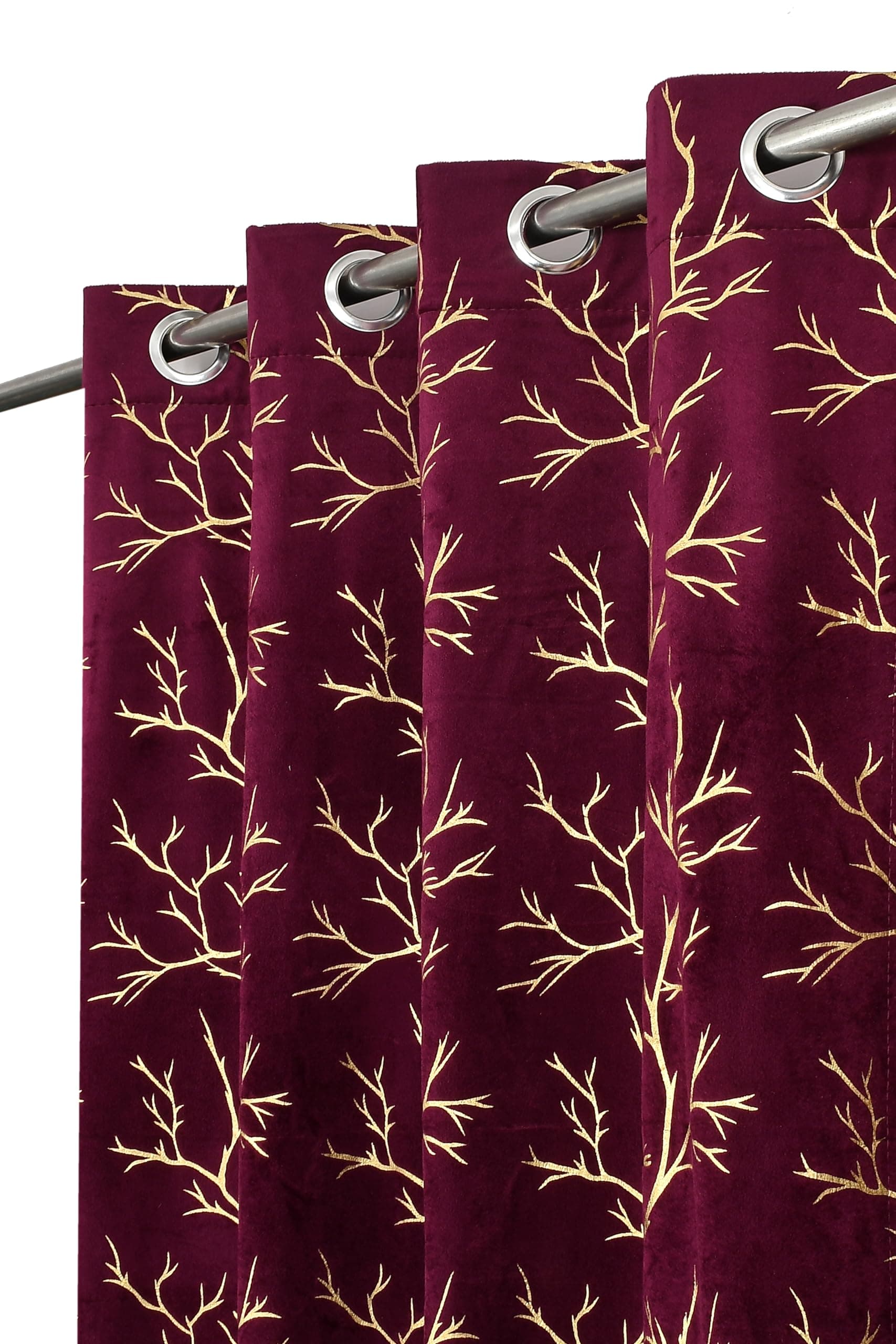 FABDRAPE Heavy Velvet Fabric Luxury Looks Room Darkening Curtains 5 Feet for Window, Wine, Pack of 2 Pieces