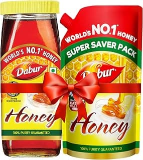 Dabur Honey - 1.2kg + Dabur Honey - 750g Refill Pouch