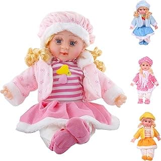 VGRASSP Soft Plush Musical Poem Doll Toy for Kids with Colorful Outfit and Braided Hair - Battery Operated Stuffed Doll for Boys and Girls - Birthday Gift - Color & Design As Per Stock (40 cm)