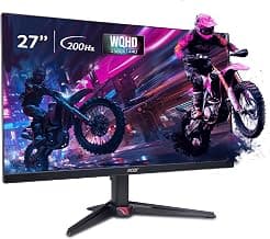 Acer Nitro VG270U X1 | 27 Inch WQHD (2560×1440) IPS Gaming Monitor | 200 Hz Refresh Rate | 0.5 ms Response | AMD FreeSync Premium | HDR10 | DCI-P3 90% | 2×HDMI 2.0, 1 x DP 1.4 | Speakers I Eye Care