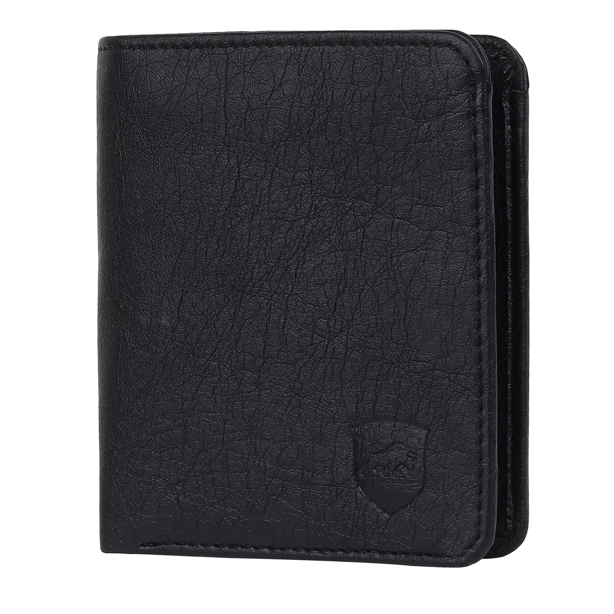 Men Casual Black Mini Size Artificial Leather Wallet (3 Card Slots)_259
