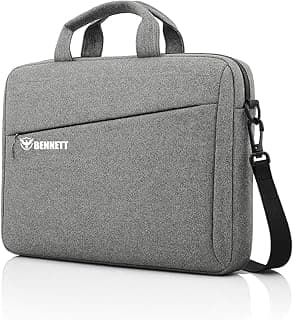 KBBRD Bennett™ Mystic 15.6 inch (39.6cm) Laptop Briefcase Shoulder Sling Office Business Professional Travel Messenger Bag for Men and Women Water Repellent Formal Executive Bags (Grey) 6 Months Warranty