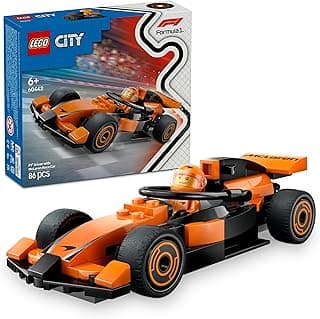 LEGO City F1 Driver with McLaren Race Car Mini Vehicle Toy Playset 60442 Building Blocks Toys for 6+ Gift for Boys and Girls